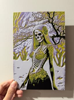 Skeleton in Blossoms 3d model