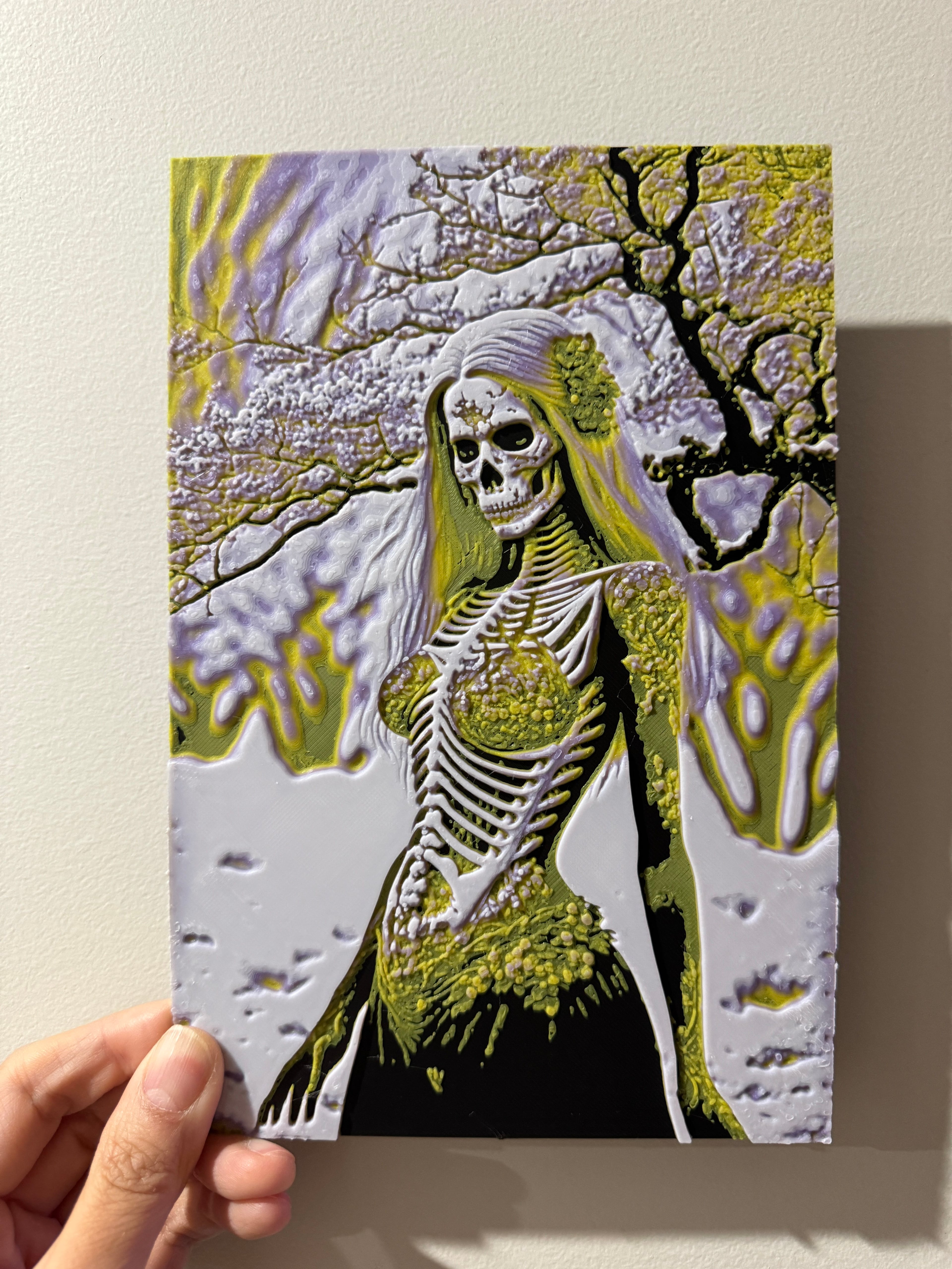 Skeleton in Blossoms 3d model