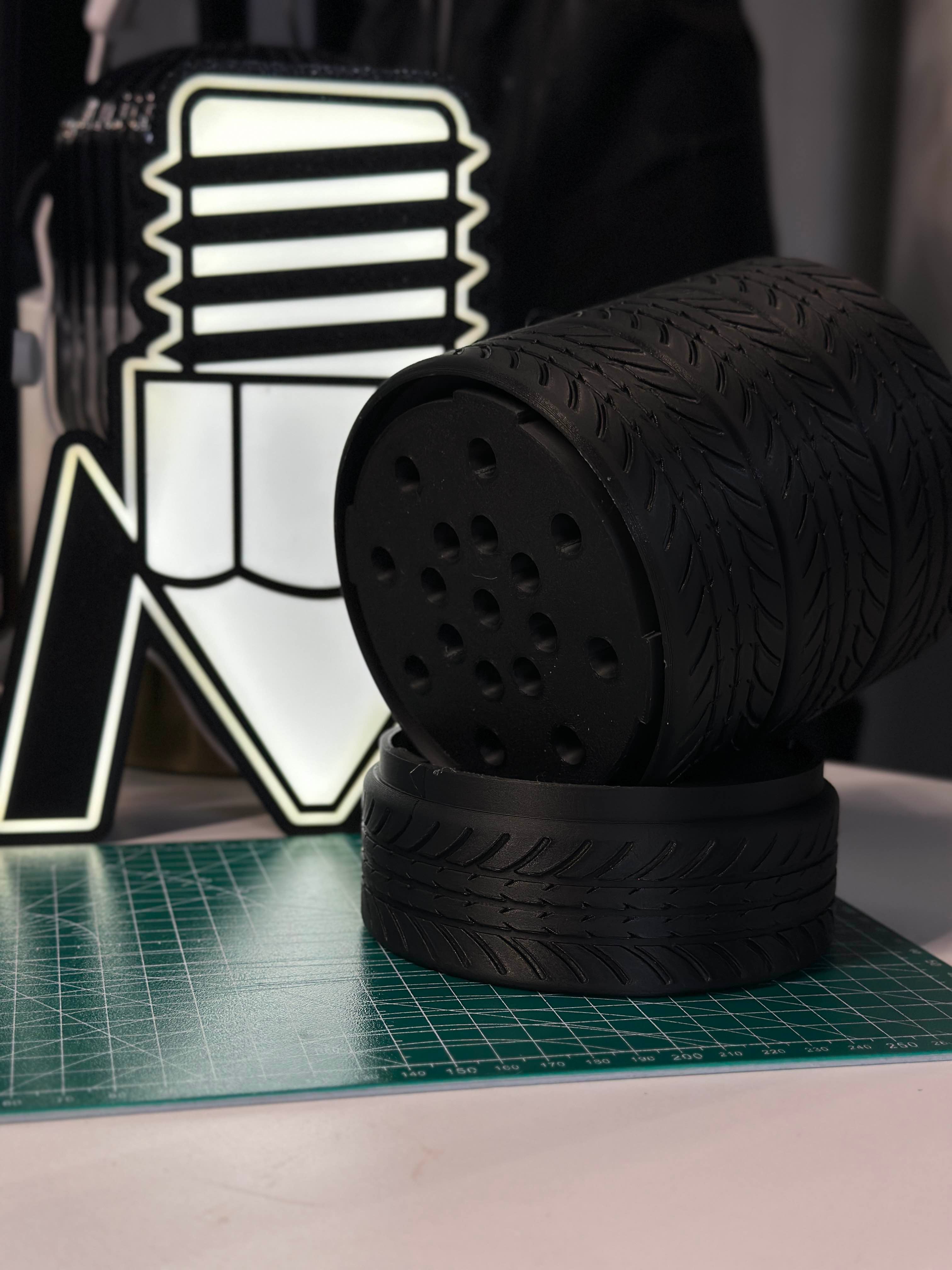 4-Inch Tire Stack Planter and Pot Holder 3d model