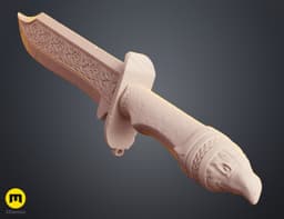 Combat Knife - Blood of Vossus 3d model