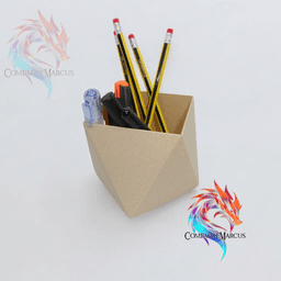 Geometric Pencil Holder / No supports 3d model