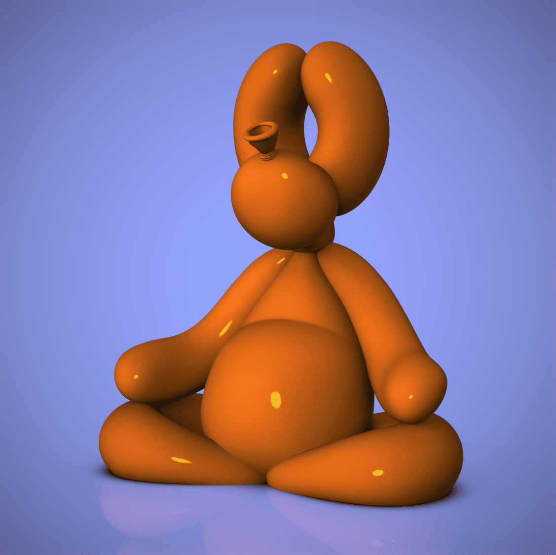 Balloon Buddha Dog 3d model