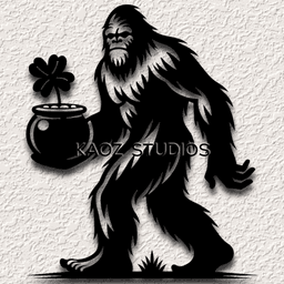 big foot wall art sasquatch wall decor funny bigfoot decoration st patricks day 3d model