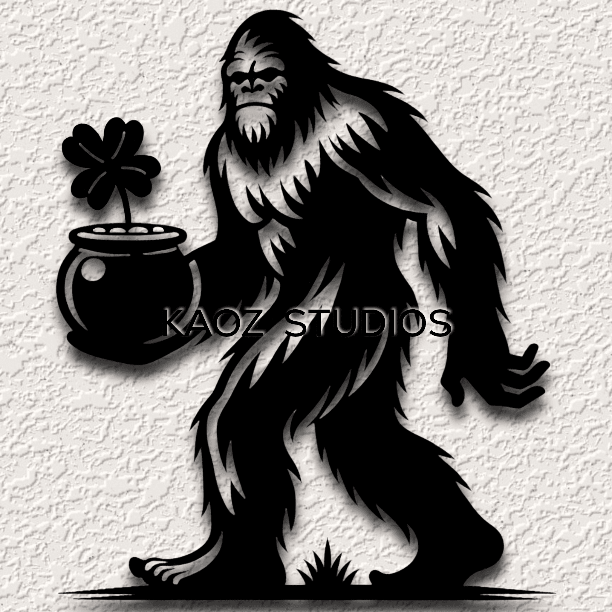 big foot wall art sasquatch wall decor funny bigfoot decoration st patricks day 3d model