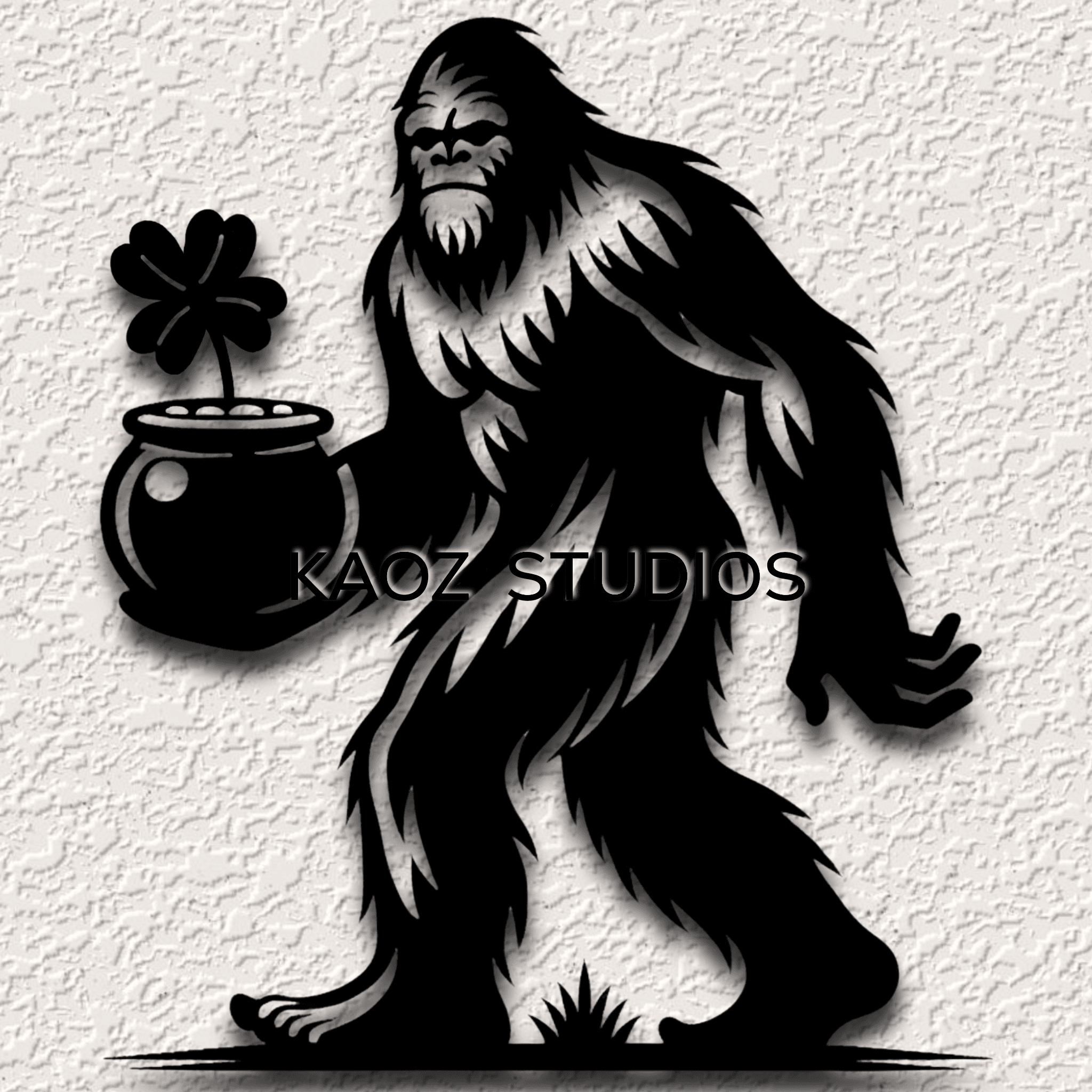 big foot wall art sasquatch wall decor funny bigfoot decoration st patricks day 3d model