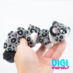 Snow Leopard Flexi + Keychain (Exclusive) 3d model