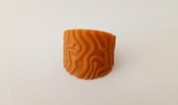 Signet ring the hat & Swirl 3d model