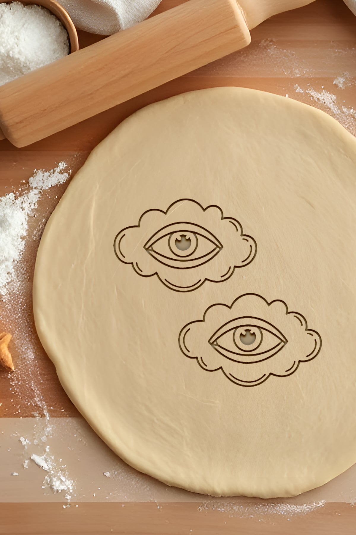 Cloud Eye Cookie Cutter, Biscuit Cutter 3d model