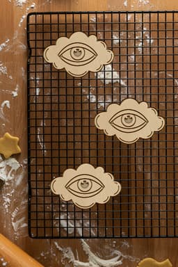 Cloud Eye Cookie Cutter, Biscuit Cutter 3d model