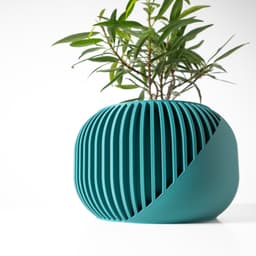 The Narvo Planter Pot with Drainage Tray & Stand: Modern and Unique Home Decor for Plants 3d model