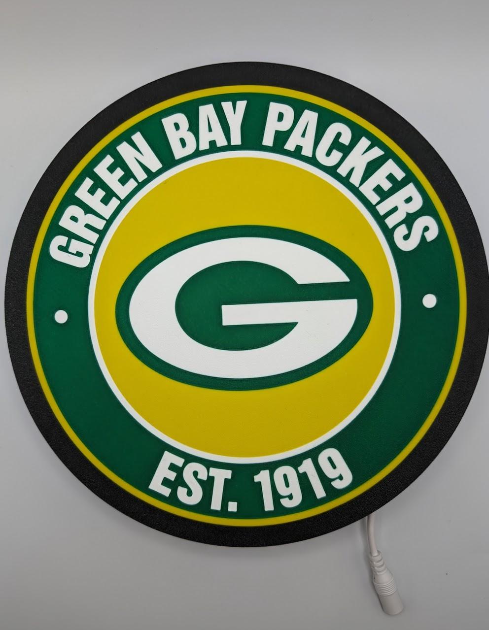 Green Bay Packers Round Lightbox 3d model