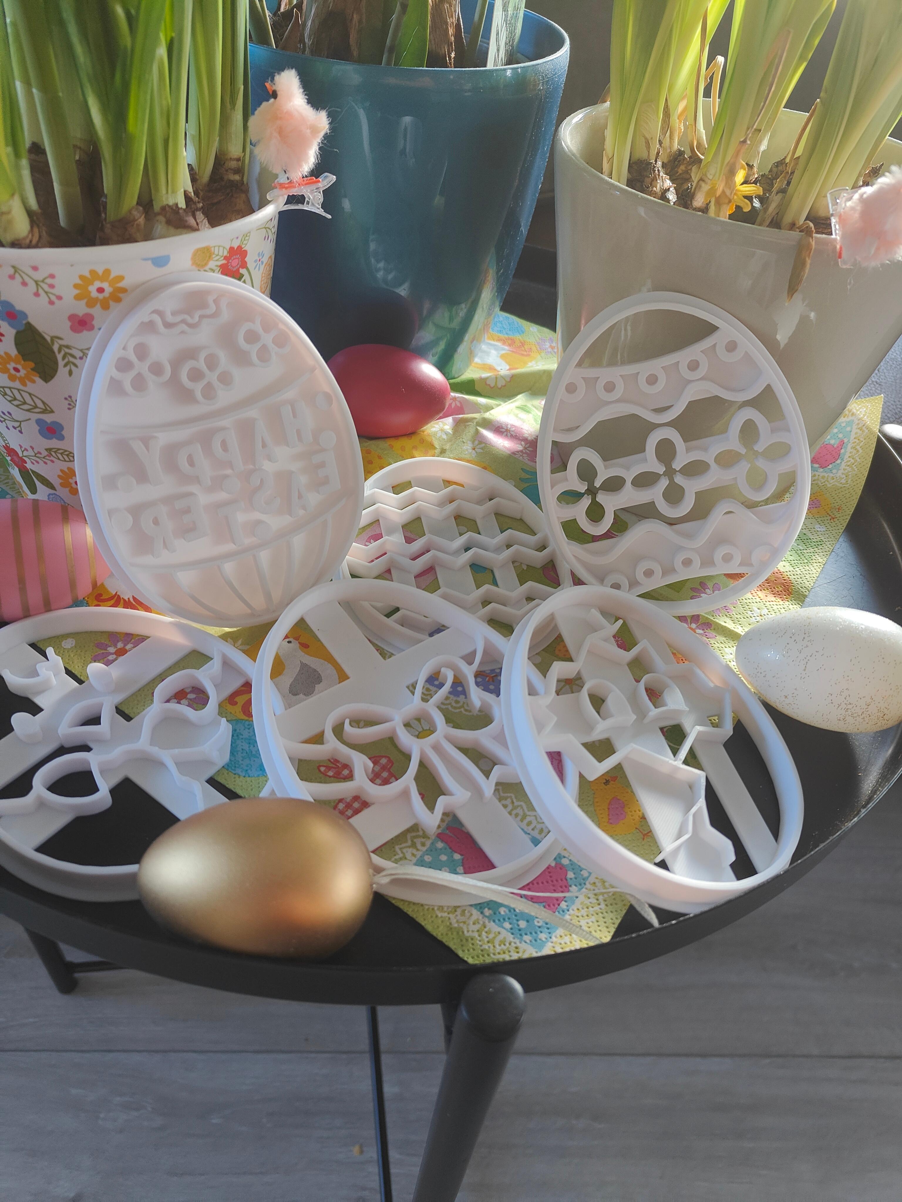 Easter Egg Cookie Cutters 3d model