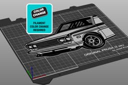 Wall Mounted Artwork Of A Datsun 510 Restomod 3d model
