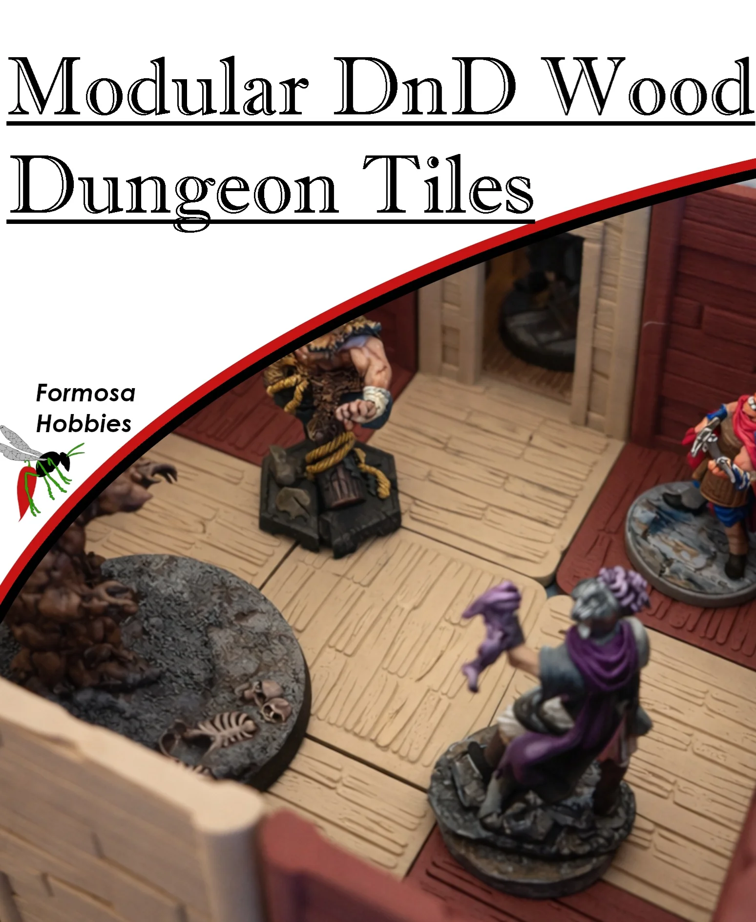 Gridfinity Tabletop RPG Wooden Dungeon/Terrain Tiles 3d model