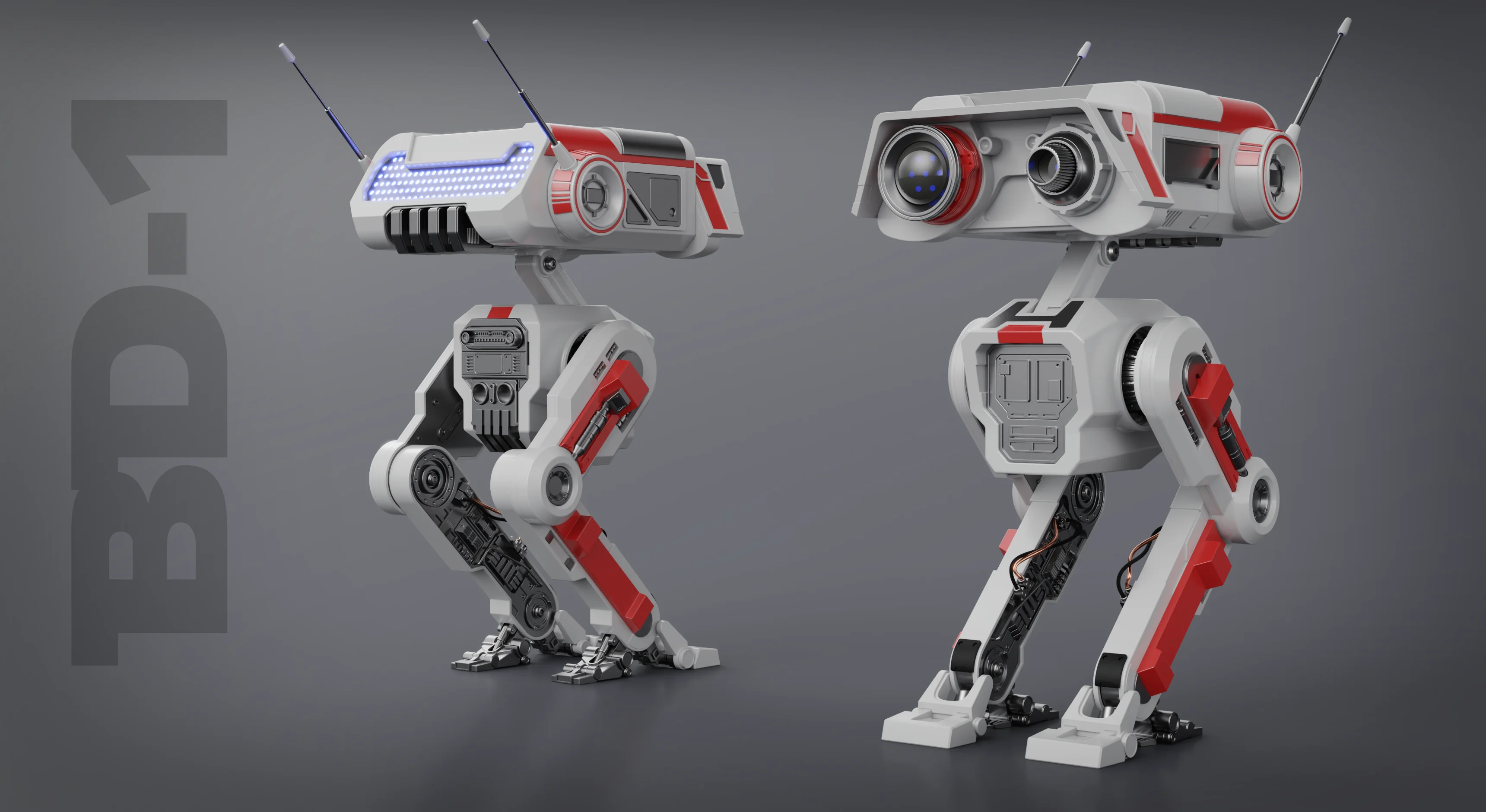 Life Size BD-1 Droid Model 3d model