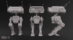 Life Size BD-1 Droid Model 3d model