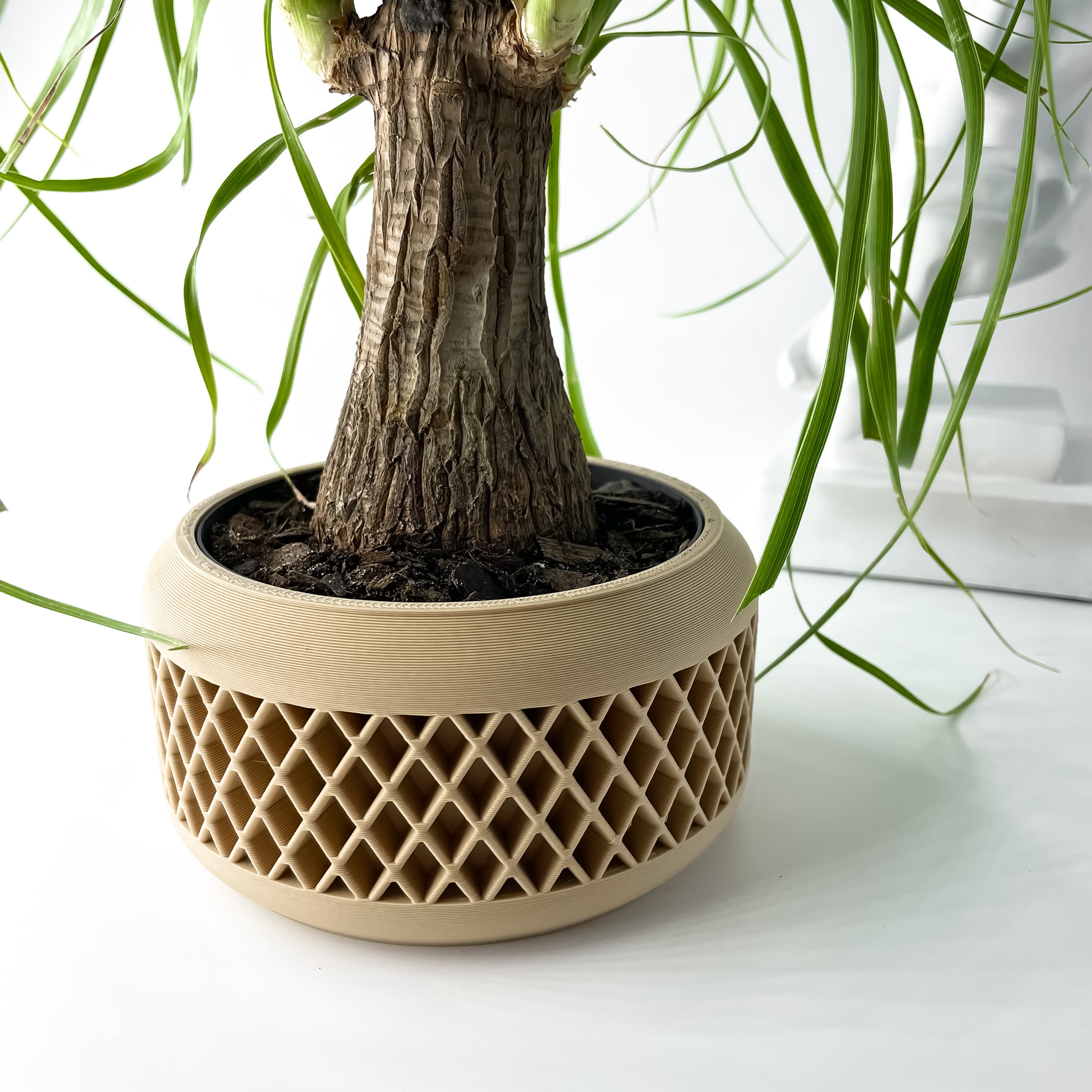 The Uvix Planter Pot with Drainage Tray & Stand Included | Modern and Unique Home Decor 3d model
