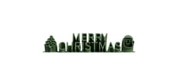 Merry Christmas Name Plate 3d model