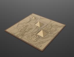 Advertising Giza Pyramids 3D Relief Map – Detailed Topographic Model 3d model