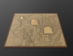 Advertising Giza Pyramids 3D Relief Map – Detailed Topographic Model 3d model