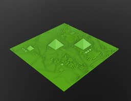 Advertising Giza Pyramids 3D Relief Map – Detailed Topographic Model 3d model