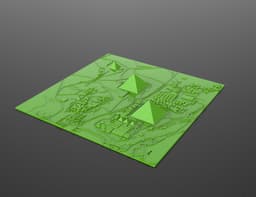 Advertising Giza Pyramids 3D Relief Map – Detailed Topographic Model 3d model