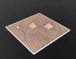 Advertising Giza Pyramids 3D Relief Map – Detailed Topographic Model 3d model