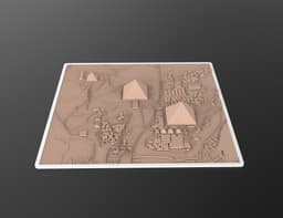 Advertising Giza Pyramids 3D Relief Map – Detailed Topographic Model 3d model