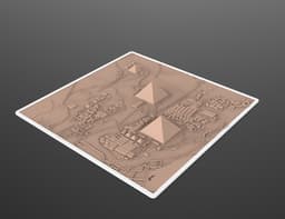 Advertising Giza Pyramids 3D Relief Map – Detailed Topographic Model 3d model