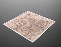 Advertising Giza Pyramids 3D Relief Map – Detailed Topographic Model 3d model