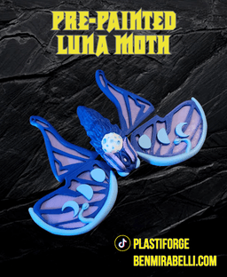 Pre-painted Luna Moth 3d model