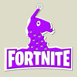 Fortnite Supply Llama key chain, earring, dogtag, jewlery 3d model