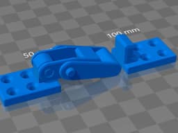 print in place samesize latch 3d model