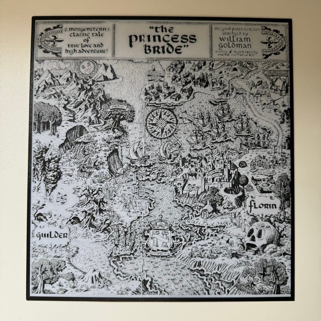 Map from the Princess Bride - Hueforge Print 3d model
