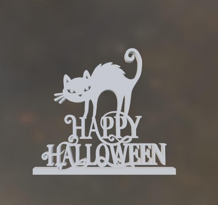 Happy Halloween - cat.stl 3d model