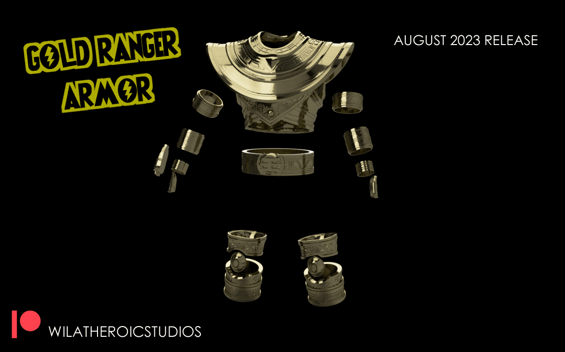 Gold Ranger Armor STL Pack 3d model