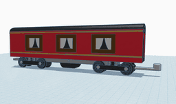 Hogwarts Express Inspired Coach Car 3d model