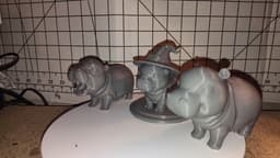Halloween Freebie - Cute baby hippo in a witch hat - Moo Deng inspired fanart 3d model