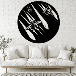 Spaceship 2D Wall Art/Window Art 3d model