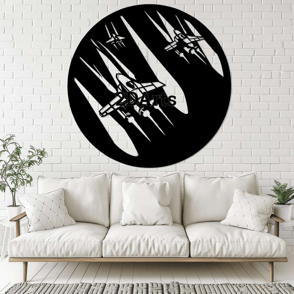 Spaceship 2D Wall Art/Window Art 3d model