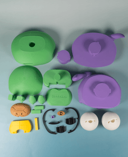 (Large) Toddler Mutant Ninja Turtle Donako (No AMS/No Support/No Glue) 3d model