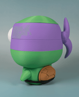 (Large) Toddler Mutant Ninja Turtle Donako (No AMS/No Support/No Glue) 3d model