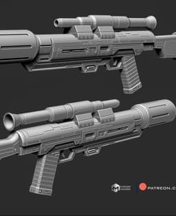 Shae Vizla blaster rifle 3d model