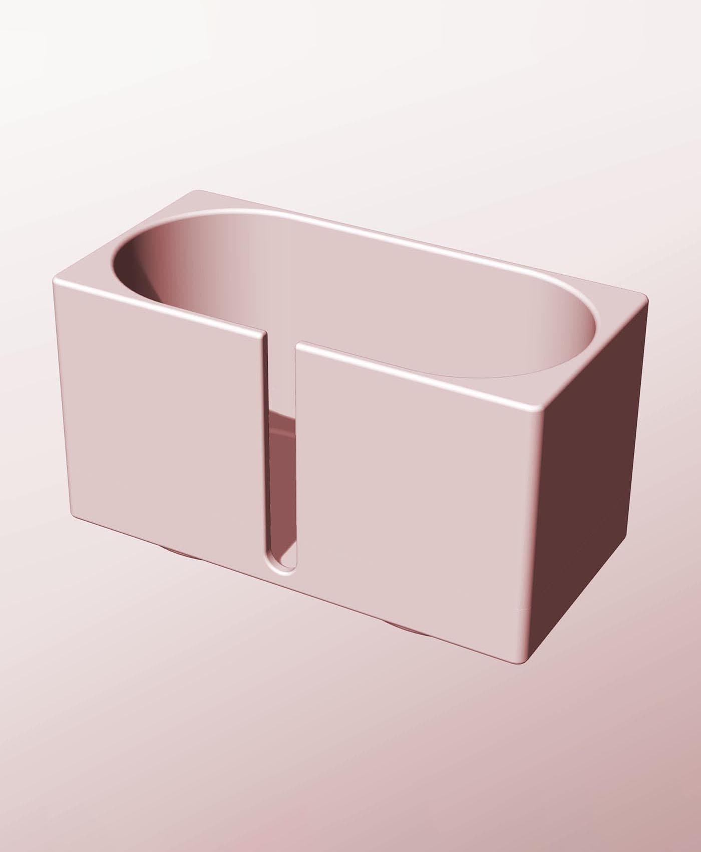 CX68-80-SB Stacking slotted module bin for modern home decor 3d model