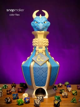 Dragon Scales Potion Bottle Dice Tower With Storage 3d model