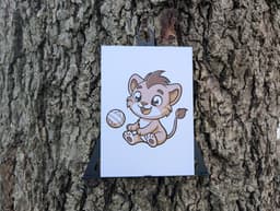 Personified Animals - Playful Lion Filament Painting 3d model