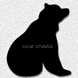sitting bear silohuette wall art bears wall decor nature decoration 3d model