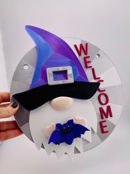 Magnetic Halloween Witch Hat Gnome For Modular Sign 3d model