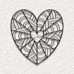 MANDALA WEB HEART WALL ART HOME DECOR 3d model