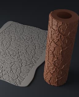Texture Rollers Wood and tree bark Vol.2 (4-6) 3d model